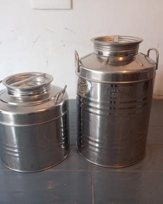 2 fusti in  acciaio inox