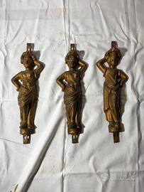 3 Antiche Dee in ghisa