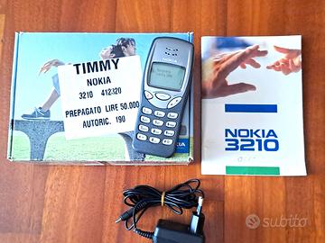 Cellulare Nokia 3210 scatola caricatore e batteria