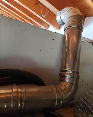 tubo acciaio inox per camino o aspiratore 