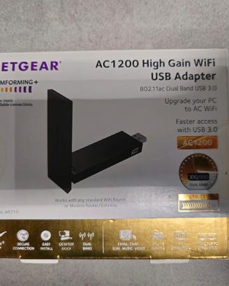 Netgear A6210-100PES Adattatore USB 3.0 con Wi-Fi