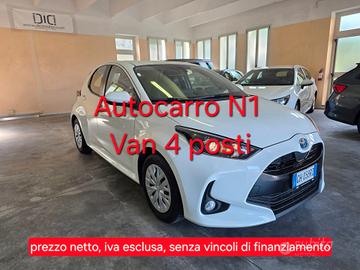Toyota Yaris 1.5 Hybrid AUTOCARRO N1 VAN 4 POSTI, 