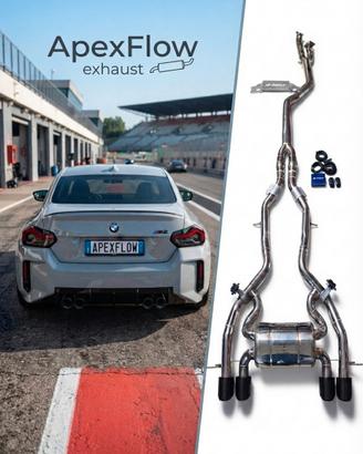 Scarico BMW M2 g87 cat-back centrale apexflow 