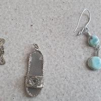 3 Ciondoli/Orecchini Artigianali in Argento Turco