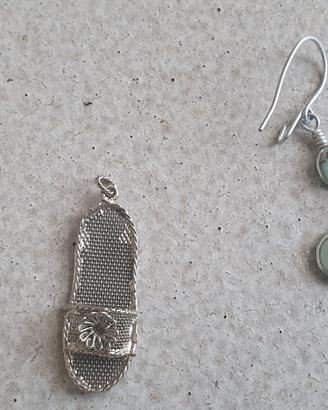 3 Ciondoli/Orecchini Artigianali in Argento Turco
