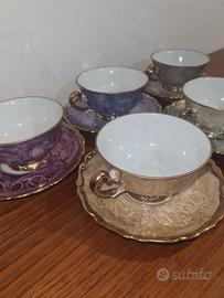 Tazze colorate in madreperla