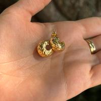 Orecchini martellanti argento 925 placcato oro