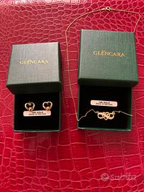 Set Orecchini e collana argento placcato oro