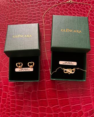 Set Orecchini e collana argento placcato oro