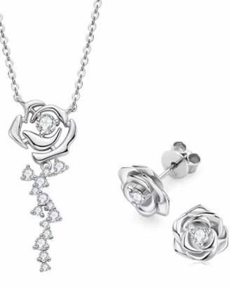 Parure Collana e Orecchini con Diamanti Moissanite
