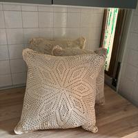 Federe Cuscino All'Uncinetto Fatto a Mano