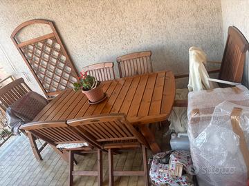 Tavolo, sedie e poltrone da esterno