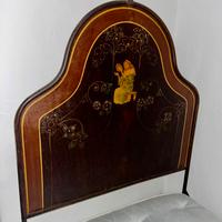 Letto antico in ferro battuto dipinto a mano