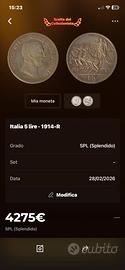 Moneta argento vittorio Emanuele