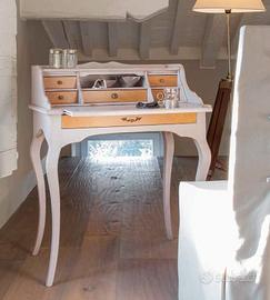 Mobile scrittoio consolle in legno classico shabby