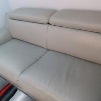 Divano Dondi salotti vera pelle 3 posti+ tavolino