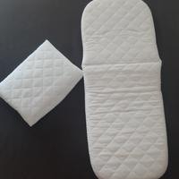 materassino e cuscino per carrozzina neonato