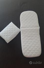 materassino e cuscino per carrozzina neonato