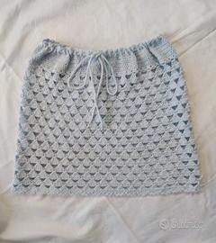 Minigonna copricostume celeste chiaro 