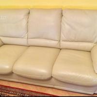 Divano 3 posti in vera pelle