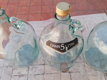 damigiane in vetro da 5 litri
