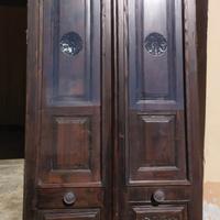Coppia Porte Antiche con fregi foreali e altro 