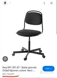 Sedia ufficio girevole