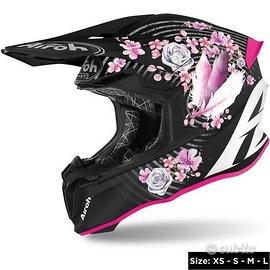 Casco Airoh Twist 2.0 mad matt fiori rosa