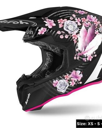 Casco Airoh Twist 2.0 mad matt fiori rosa