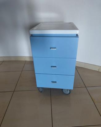 Cassettiera con ruote e freni