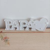 papà scritta luminosa 