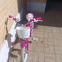 Bici 14″ Sunsport fucsia + rotelle