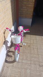 Bici 14″ Sunsport fucsia + rotelle