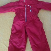 tuta da sci rossa bambini 4/6 anni