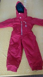 tuta da sci rossa bambini 4/6 anni