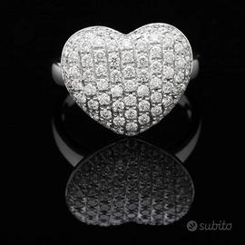 GIORGIO VISCONTI ANELLO CUORE ORO 18KT E BRILLANTI