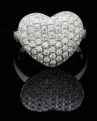 GIORGIO VISCONTI ANELLO CUORE ORO 18KT E BRILLANTI