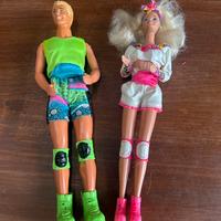 Barbie e Ken rollerblade usati