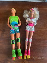Barbie e Ken rollerblade usati