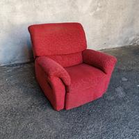 Poltrona rossa con chaise longue - Trasporto 