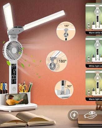 Lampada Doppia Testa LED Tavolo Comodino Lettura