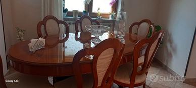 SET TAVOLO + SEDIE LEGNO MASSELLO