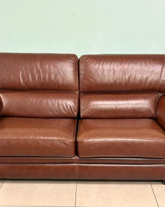 Divano letto in cuoio