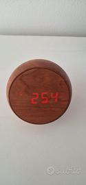 Orologio tumbler click clock walnut wood 