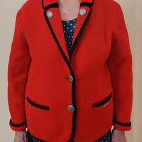 Giacca in lana cotta rossa Giesswein taglia M/L