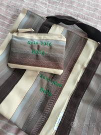 set borsa tipo mare con pochette 