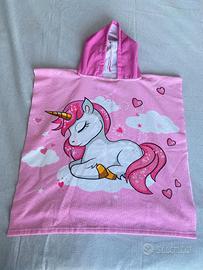 Accappatoio cappuccio asciugamano da bagno bimba