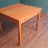tavolo in legno da cucina 90x90 allungabile
