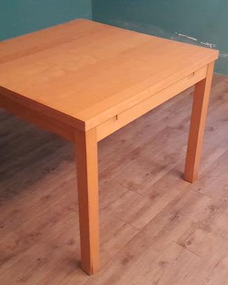 tavolo in legno da cucina 90x90 allungabile