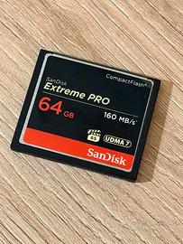 compact flash Sandisk 64 Gb Extreme Pro (160 Mb/s)